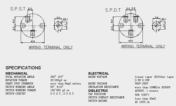 24MM WITH SWITCH SPECIFICATION
