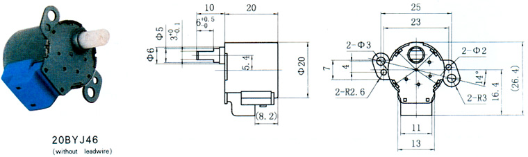 20BYJ46 STEPPING MOTOR(WITHOUT LEADWIRE)